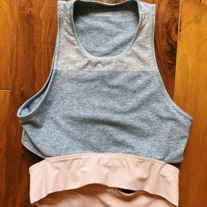 Outdoor Voices Tri-Tone Slashback Crop